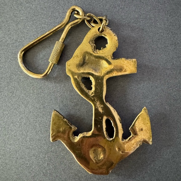 Brass Anchor Keychain - Picture 3 of 4